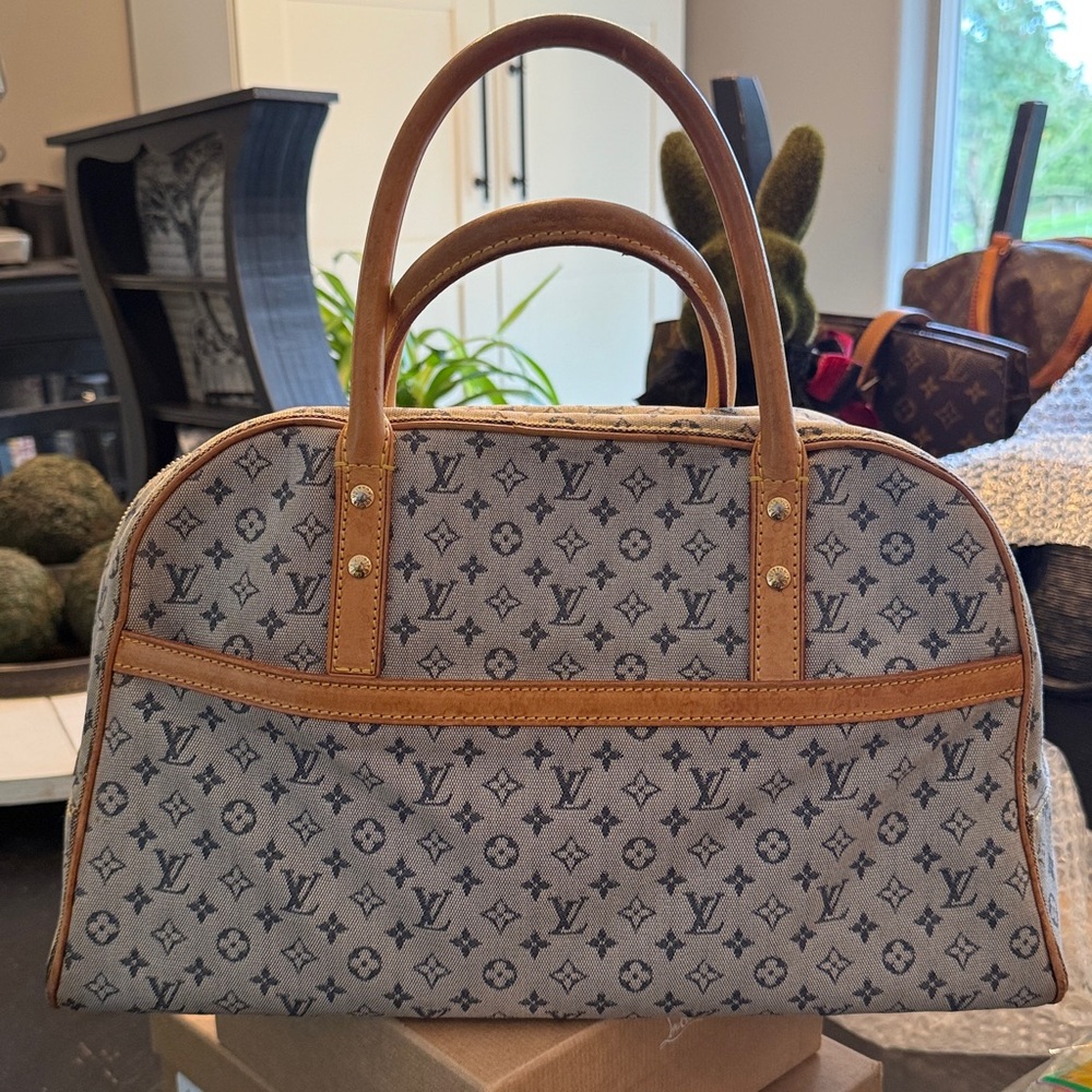 Louis Vuitton Monogram Mini Lin GM Blue canvas